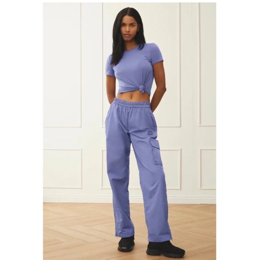 Alo Yoga International Wide Leg City Pant Infinity Blue Purple Women XS/Small - Picture 2 of 16